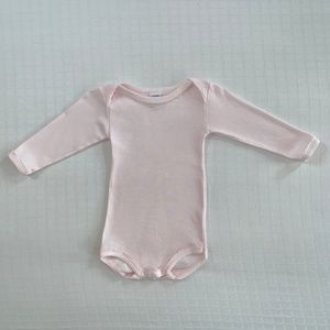 Petit Bateau Pink Bodysuit Size 6 months, Soft, 100% Cotton, French, Cozy, Sweet